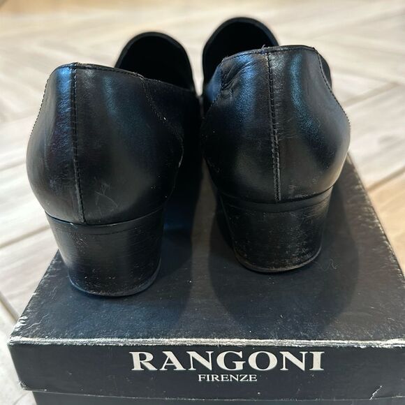 Rangoni Italian Eufemia Black Loafer Flats with Silver Buckle Detail US 9 - Picture 3 of 8